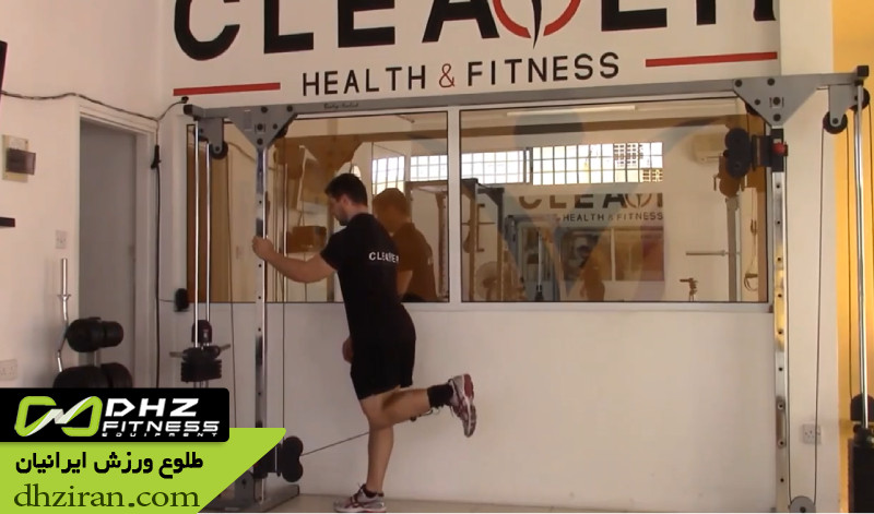 پشت ران با سیم کش (Cable Leg Curl / Hamstring Curl): 